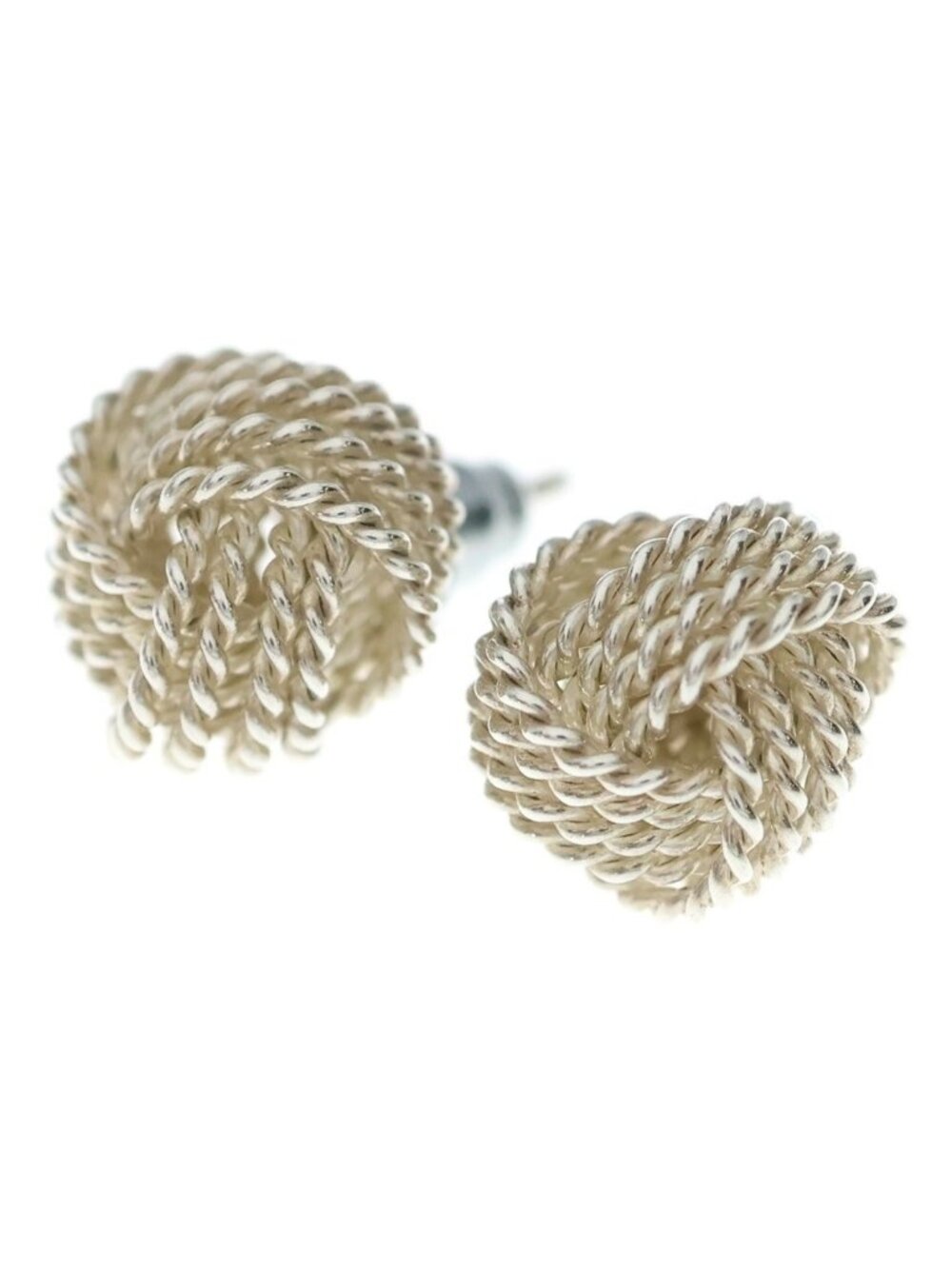 Tiffany & Co Somerset Twist Knot Earrings Silver